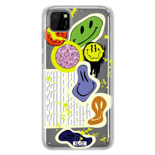 Colorful Emojis Huawei Y5P Clear TPU Case