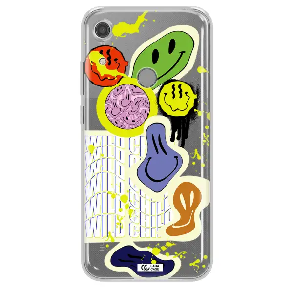 Colorful Emojis Huawei Y6S Clear TPU Case