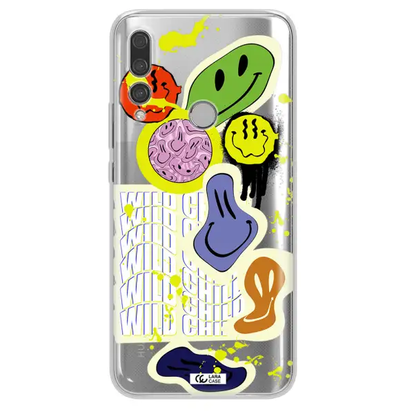 Colorful Emojis Huawei Y9 Prime 2019 Clear TPU Case