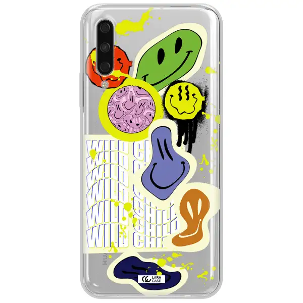 Colorful Emojis Huawei Y9S Clear Tpu Case