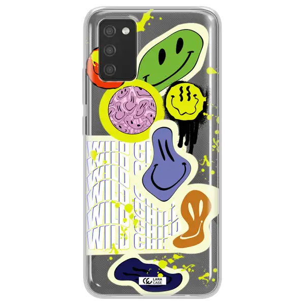 Colorful Emojis Samsung A02S Clear TPU Case