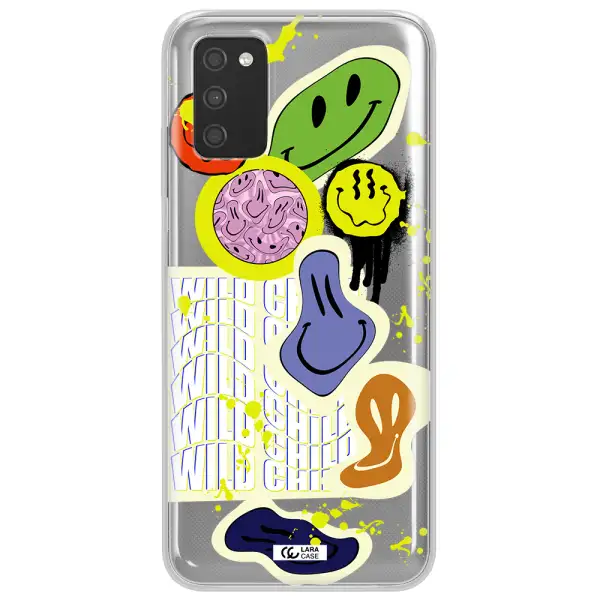 Colorful Emojis Samsung A03S Clear TPU Case
