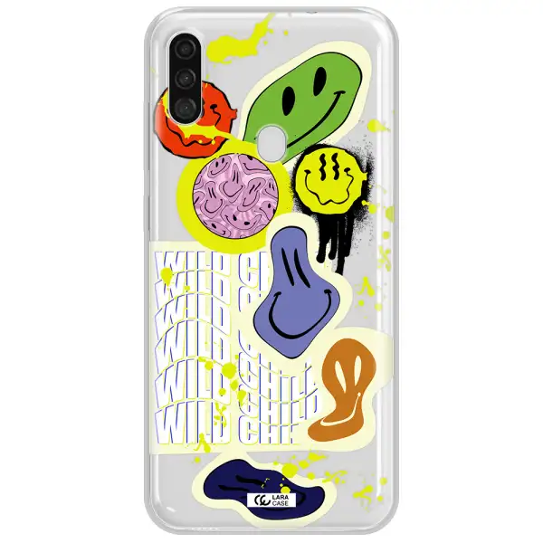 Colorful Emojis Samsung A11 Clear TPU Case