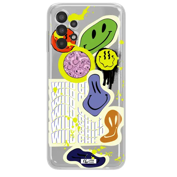Colorful Emojis Samsung A13 Clear TPU Case