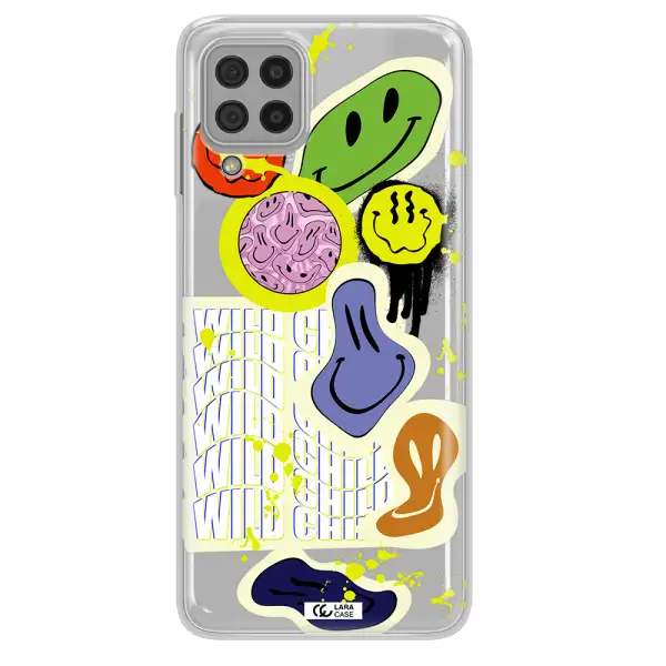 Colorful Emojis Samsung A22 4g Clear TPU Case