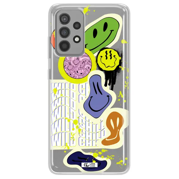 Colorful Emojis Samsung A52 Clear TPU Case