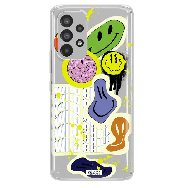 Colorful Emojis Samsung A53 Clear TPU Case