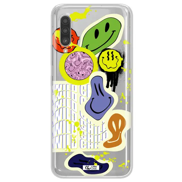 Colorful Emojis Samsung A90 Clear TPU Case