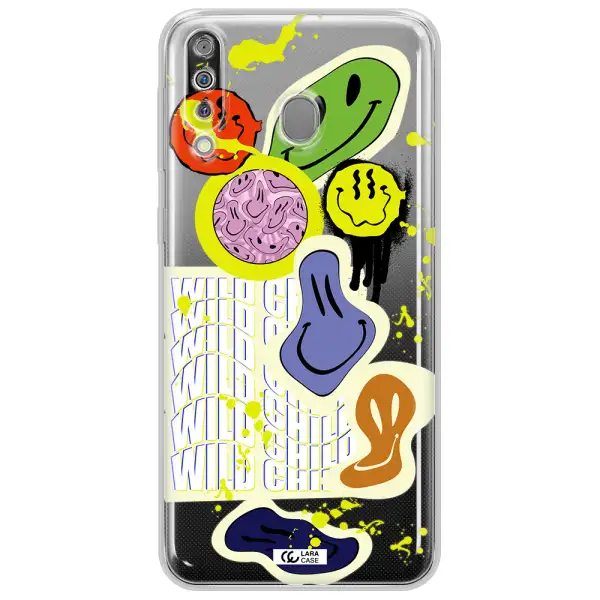 Colorful Emojis Samsung M30 Clear TPU Case