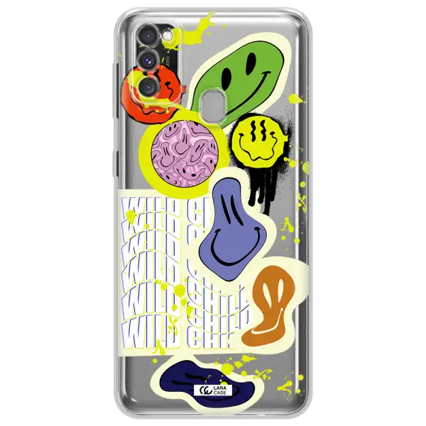 Colorful Emojis Samsung M30S Clear TPU Case