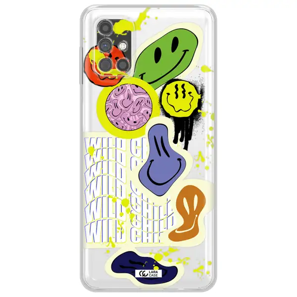 Colorful Emojis Samsung M51 Clear TPU Case
