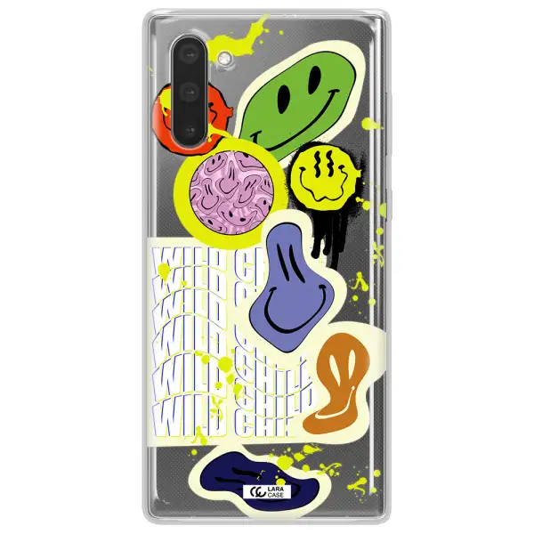 Colorful Emojis Samsung Note 10 Clear TPU Case