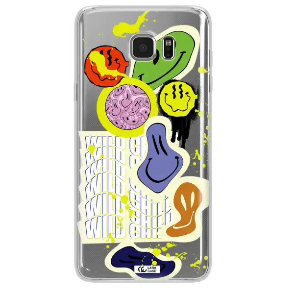 Colorful Emojis Samsung Note 5 Clear TPU Case