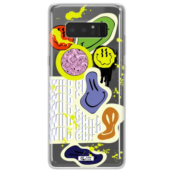 Colorful Emojis Samsung Note 8 Clear TPU Case