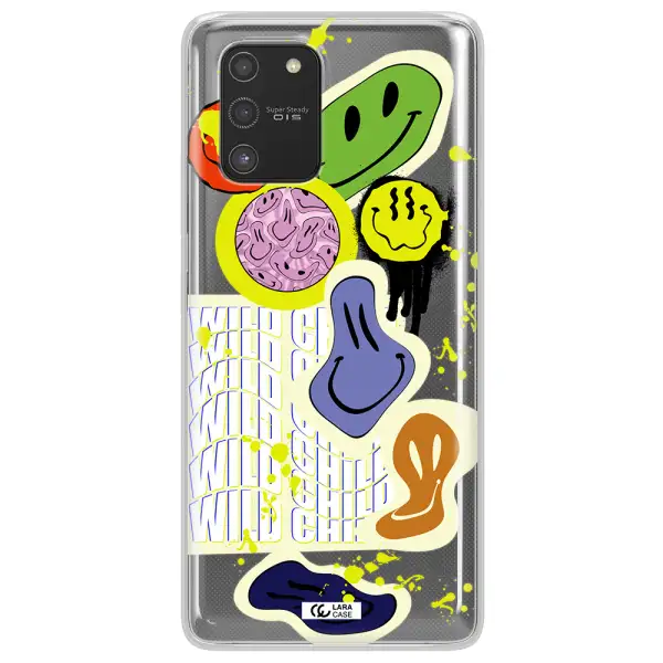 Colorful Emojis Samsung S10 Lite Clear TPU Case