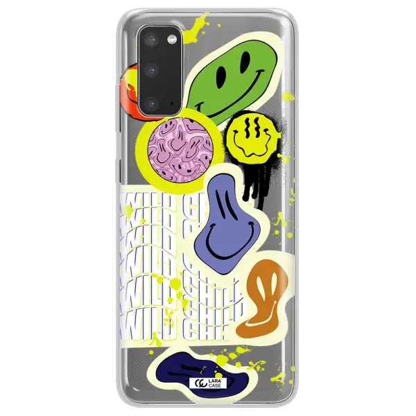 Colorful Emojis Samsung S20 Clear TPU Case