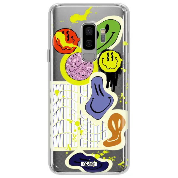 Colorful Emojis Samsung S9 Plus Clear TPU Case
