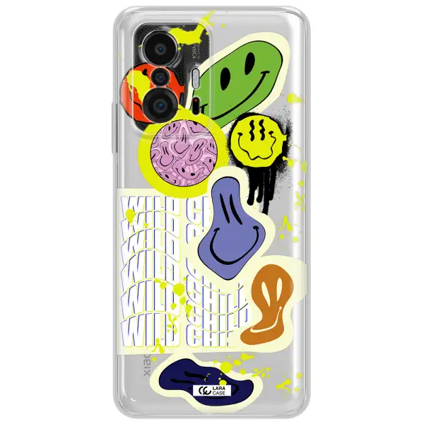 Colorful Emojis Xiaomi 11T Clear Tpu Case