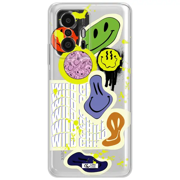 Colorful Emojis Xiaomi 11T Pro Clear Tpu Case