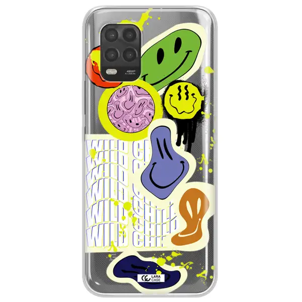 Colorful Emojis Xiaomi Mi 10 Lite Clear TPU Case