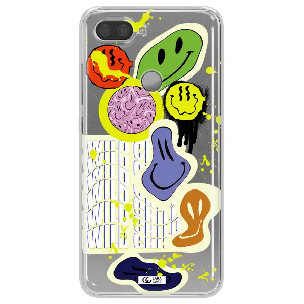 Colorful Emojis Xiaomi Mi 8 Lite Clear TPU Case