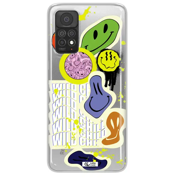 Colorful Emojis Xiaomi Note 11 Pro Clear TPU Case
