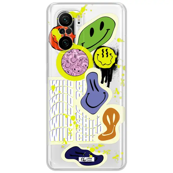 Colorful Emojis Xiaomi Poco F3 Clear Tpu Case