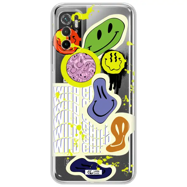 Colorful Emojis Xiaomi Poco M3 Pro Clear Tpu Case