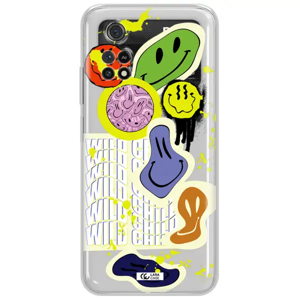 Colorful Emojis Xiaomi Poco M4 Pro 4G Clear Tpu Case