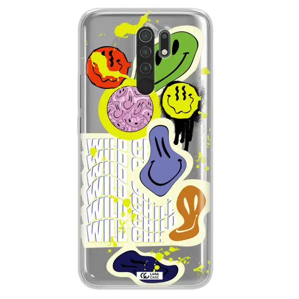 Colorful Emojis Xiaomi Redmi 9 Clear TPU Case