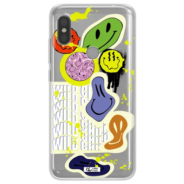 Colorful Emojis Xiaomi Redmi Note 6 Pro Clear TPU Case