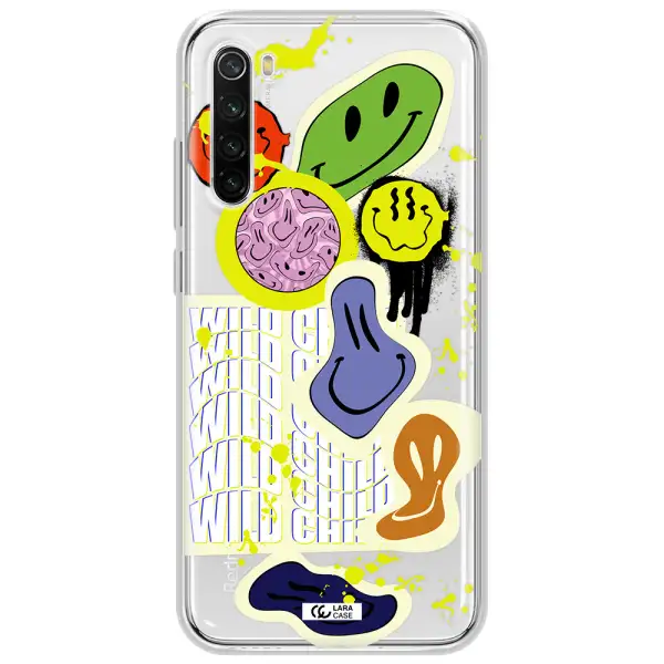 Colorful Emojis Xiaomi Redmi Note 8T Clear Tpu Case
