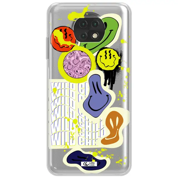Colorful Emojis Xiaomi Redmi Note 9T Clear Tpu Case