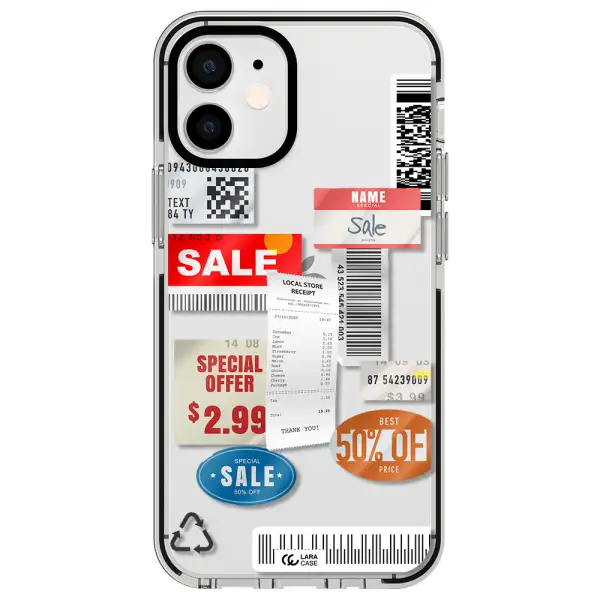 Sale Stickers Apple iPhone 12 mini impact black border Case