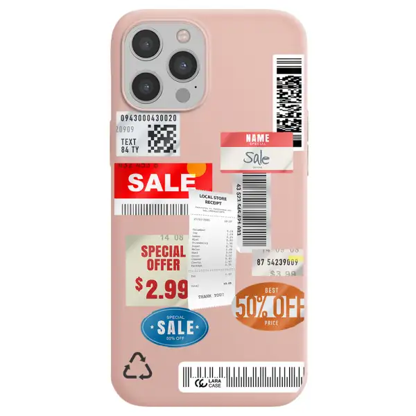 Sale Stickers Apple iPhone 12 pro max Silicone pastel pink Case