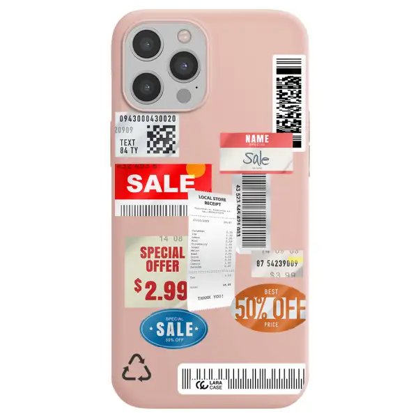 Sale Stickers Apple iPhone 12 pro Silicone pastel pink Case