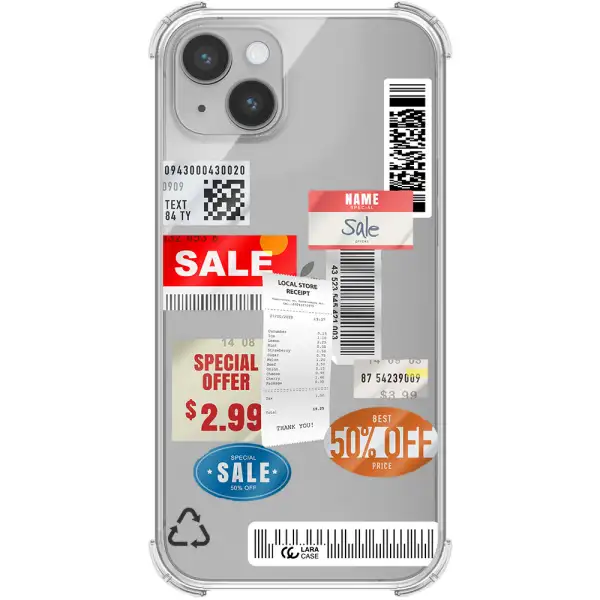Sale Stickers Apple iPhone 14 plus Clear PC Case