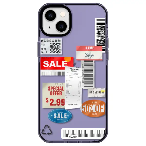 Sale Stickers Apple iPhone 14 plus impact Lilac Case