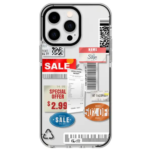 Sale Stickers Apple iPhone 14 pro max impact black border Case