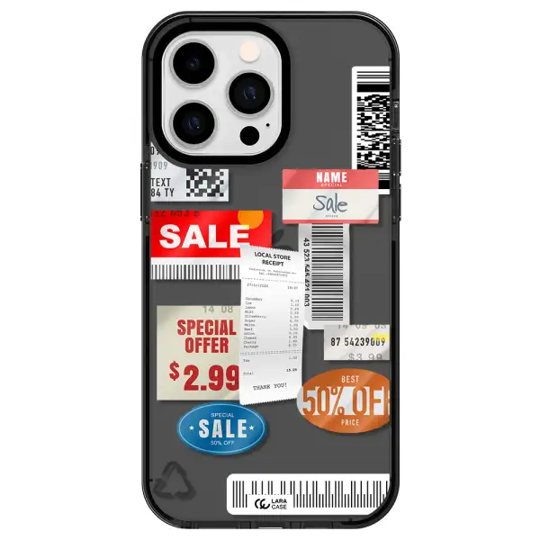 Sale Stickers Apple iPhone 14 pro max impact Smoke Black Case