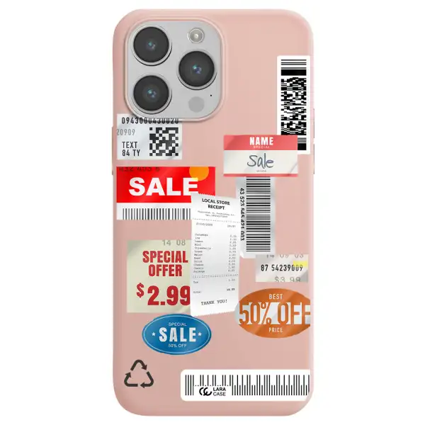 Sale Stickers Apple iPhone 14 pro max Silicone pastel pink Case