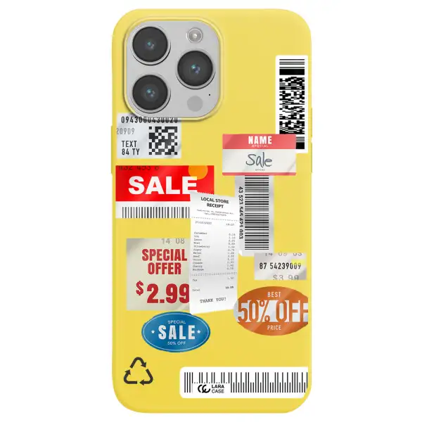 Sale Stickers Apple iPhone 14 pro Silicone canary yellow Case