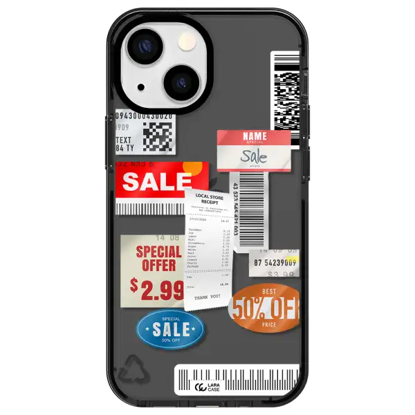 Sale Stickers Apple iPhone 15 impact Smoke Black Case