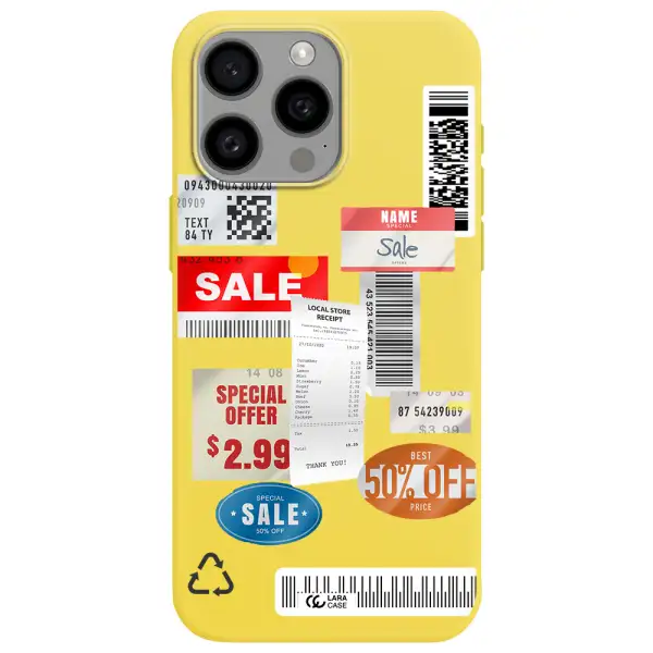 Sale Stickers Apple Iphone 15 Pro max Silicone canary yellow Case