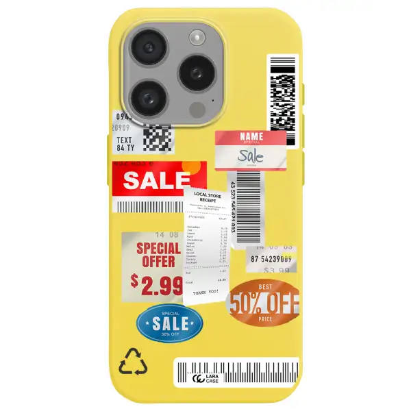 Sale Stickers Apple Iphone 15 Pro Silicone Canary Yellow Case