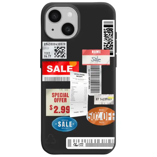 Sale Stickers Apple iPhone 15 Silicone black Case