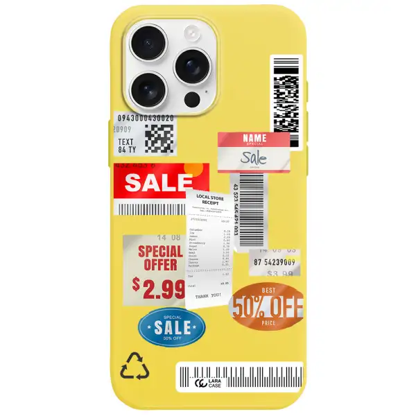 Sale Stickers Apple Iphone 16 Pro Max Silicone Canary Yellow Case