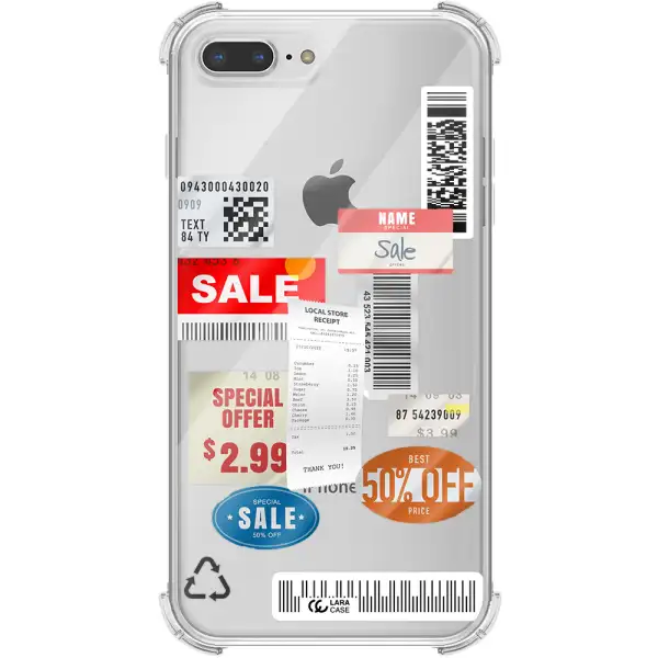 Sale Stickers Apple iPhone 8 plus Clear PC Case