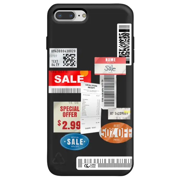 Sale Stickers Apple iPhone 8 plus Silicone black Case
