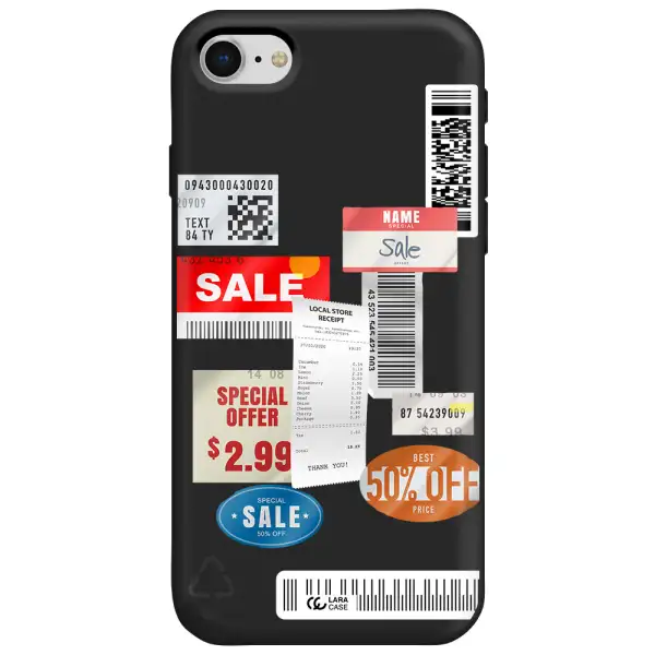 Sale Stickers Apple iPhone se 2020 Silicone black Case